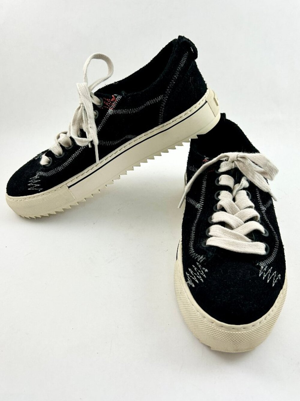 REPRESENT Men's Alpha Low Suede Sneaker in Black 8